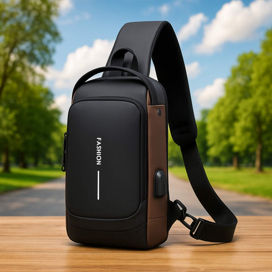 شنطة صدر أنيقة – قفل ضد السرقة + شحن متنقل سهل الاستخدام