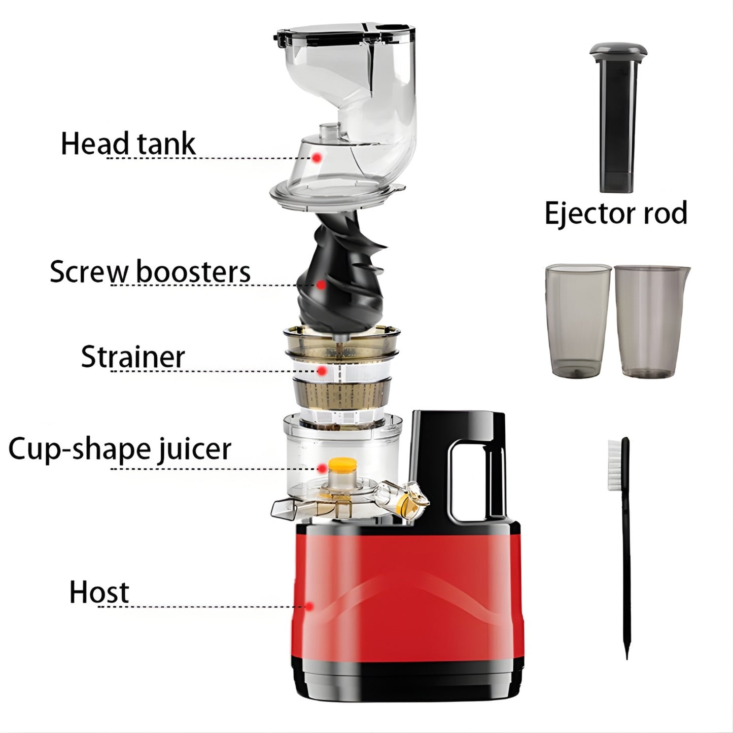 Slow Masticating Juicer Extractor – High Efficiency Juice Machine
