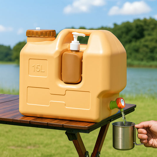 Portable Water Container with Hand Wash Dispenser – 15L