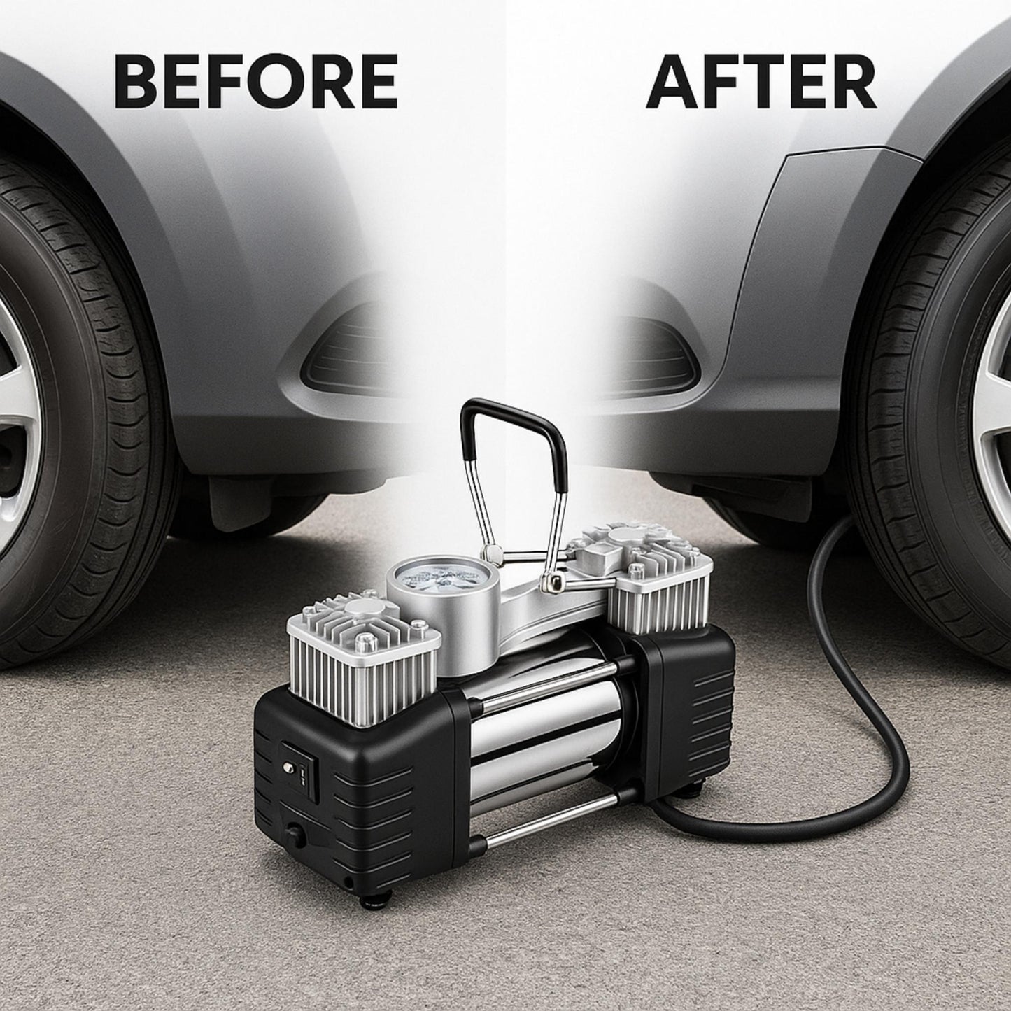 2 Cylinder Heavy-Duty Car Air Compressor 628-4X4