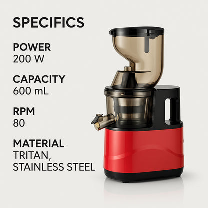 Slow Masticating Juicer Extractor – High Efficiency Juice Machine