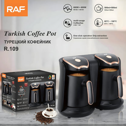 RAF Dual Turkish Coffee Maker – Automatic Electric Coffee Pot