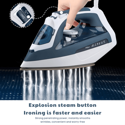 Wireless Steam Iron with Fast Heating & Ceramic Soleplate