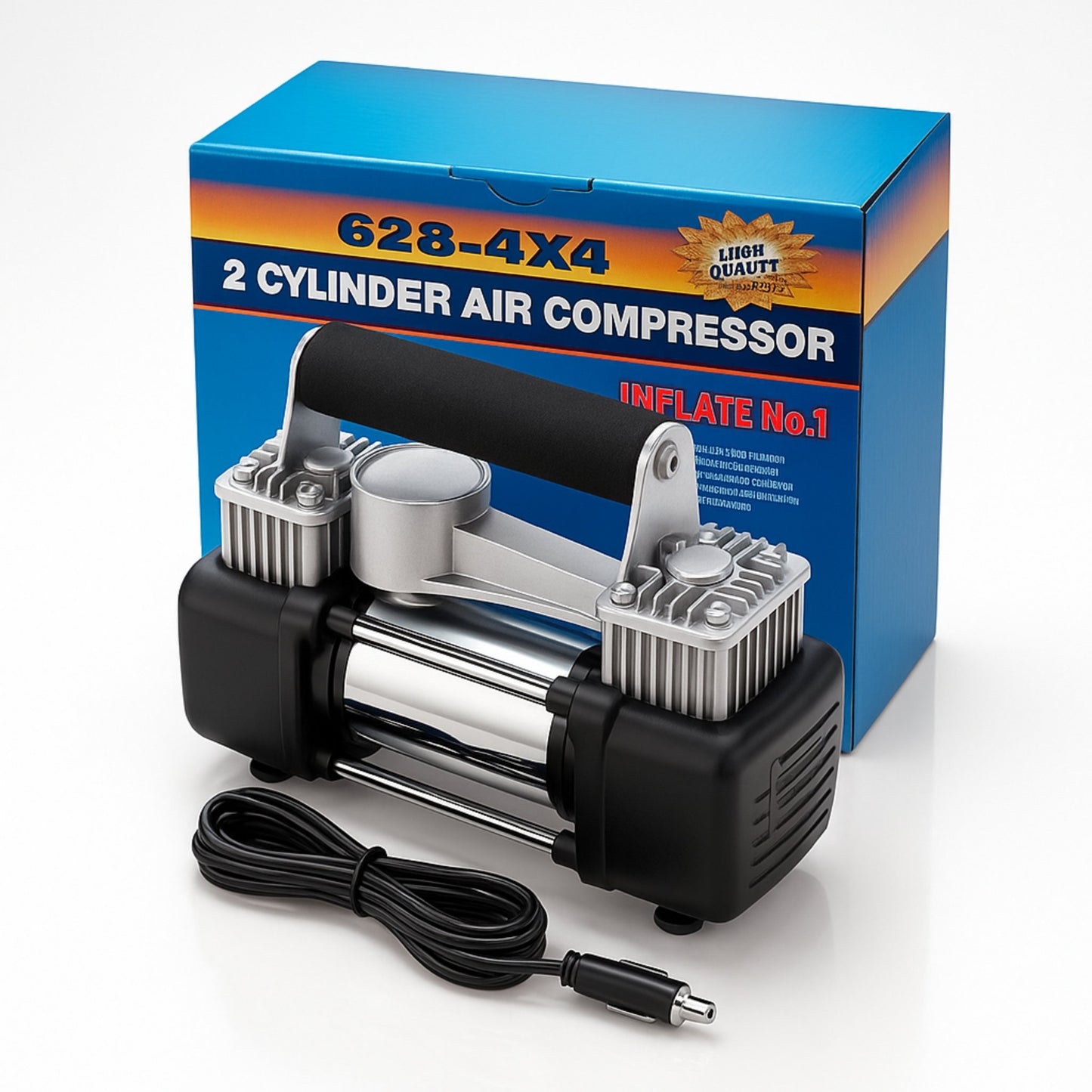 2 Cylinder Heavy-Duty Car Air Compressor 628-4X4