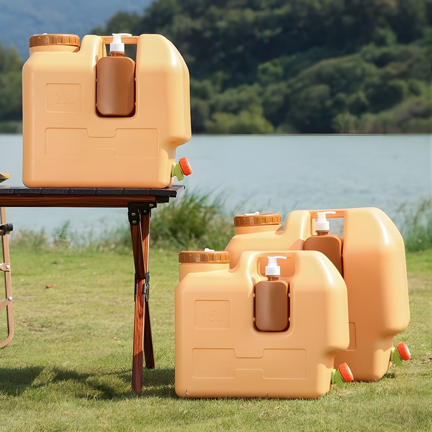 Portable Water Container with Hand Wash Dispenser – 15L