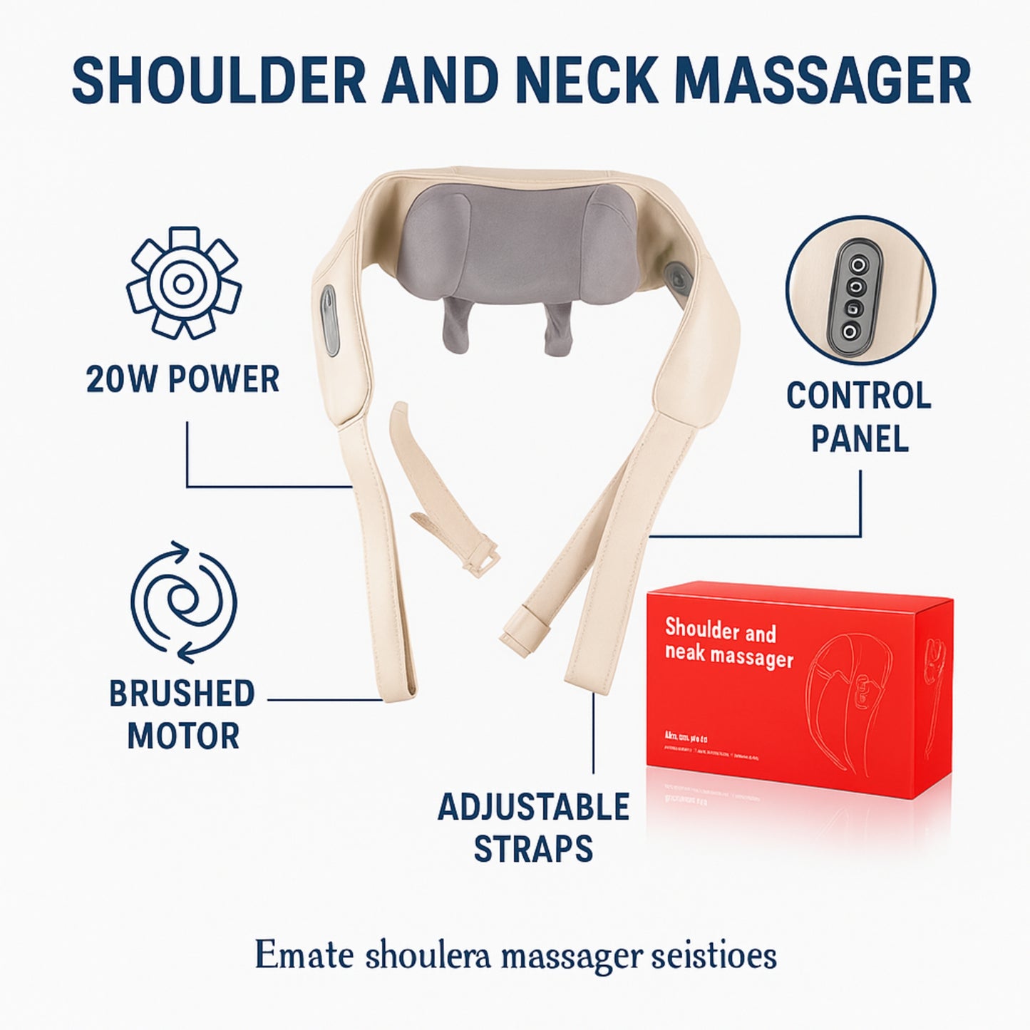 Electric Neck Massager – Relaxing Heat & Vibration for Pain Relief
