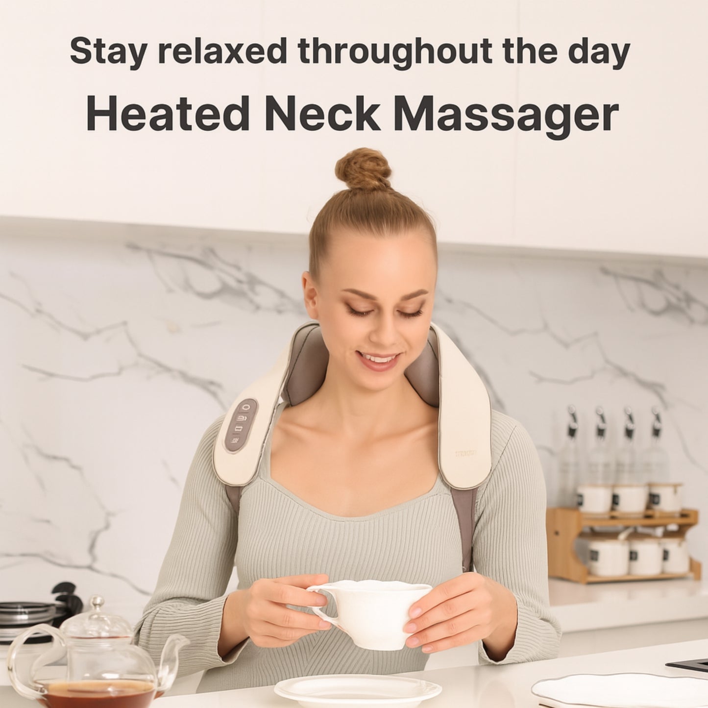 Electric Neck Massager – Relaxing Heat & Vibration for Pain Relief