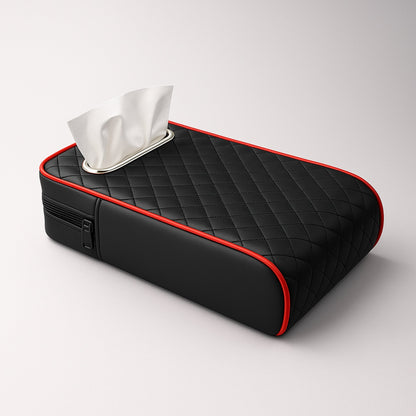 Car Armrest Organizer With Tissue Holder