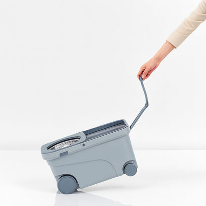 Dual Tank Spin Mop with Stainless Steel Drying Basket