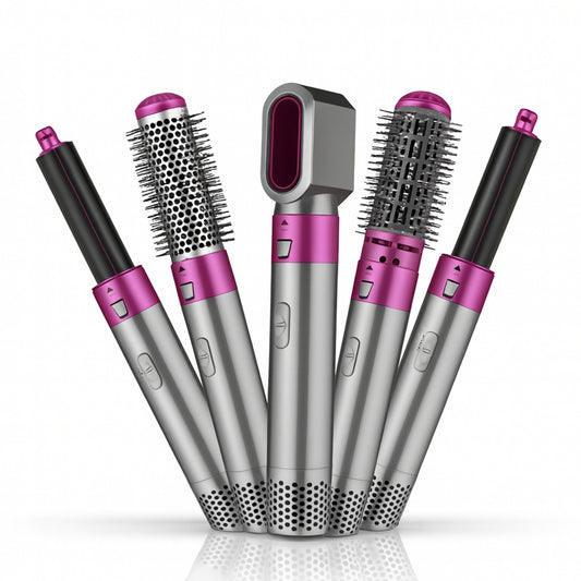 in-1 Hot Air Styler Hair Curler Brush | Dryer, Volumizer & Straightener Tool-5