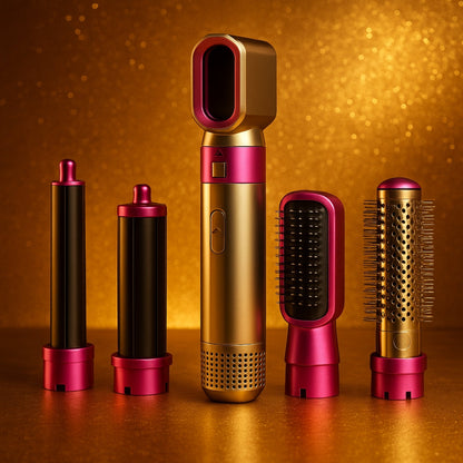 in-1 Hot Air Styler Hair Curler Brush | Dryer, Volumizer & Straightener Tool-5