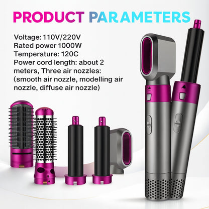 in-1 Hot Air Styler Hair Curler Brush | Dryer, Volumizer & Straightener Tool-5