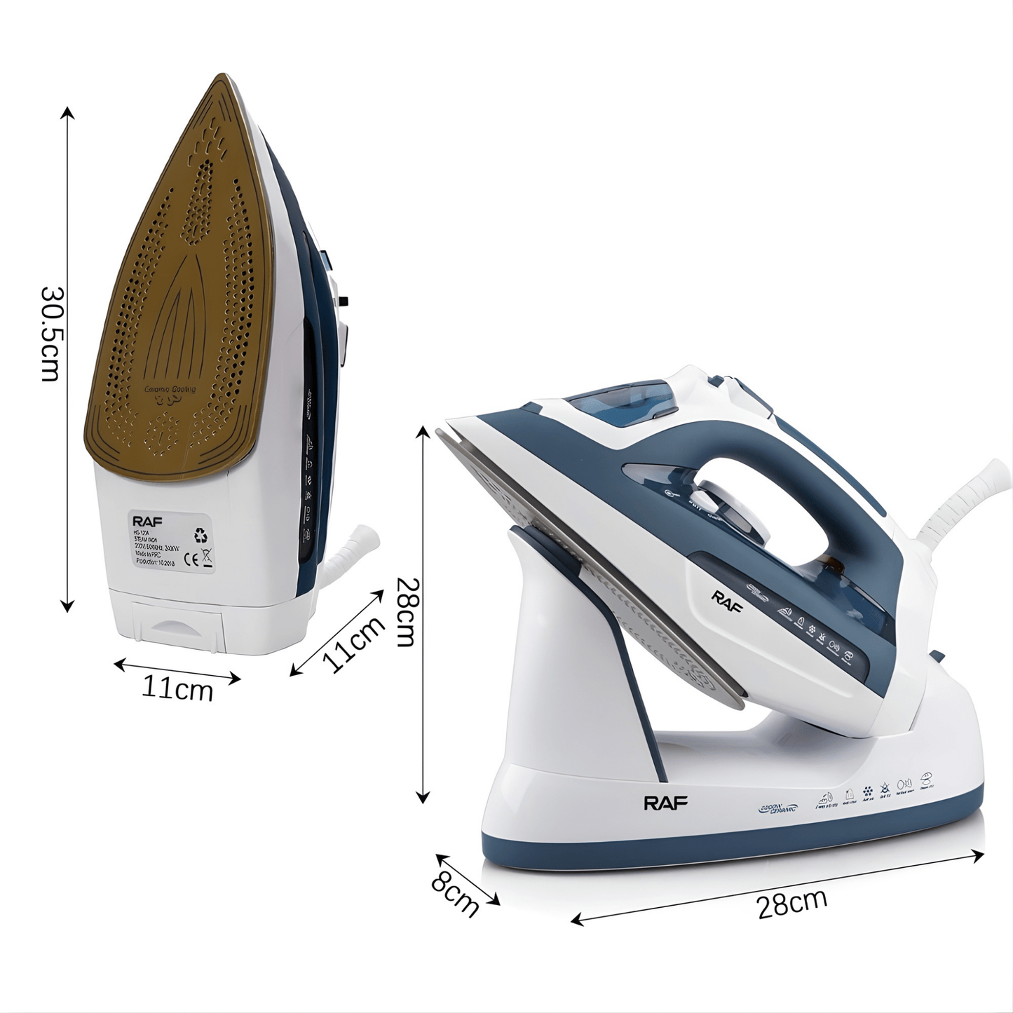 Wireless Steam Iron with Fast Heating & Ceramic Soleplate