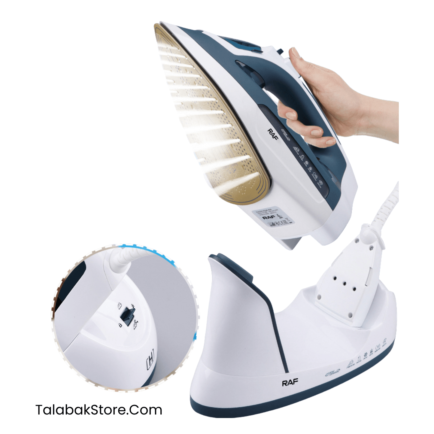 Wireless Steam Iron with Fast Heating & Ceramic Soleplate
