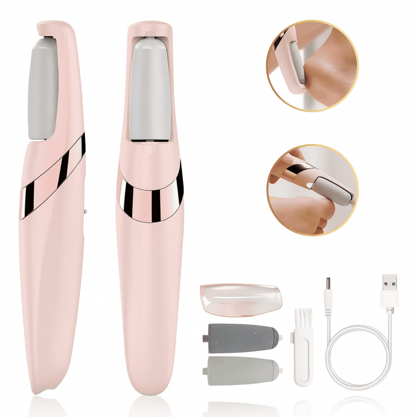 Flawless Electronic Foot File – 3 Interchangeable Heads