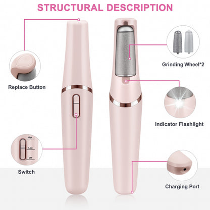Flawless Electronic Foot File – 3 Interchangeable Heads