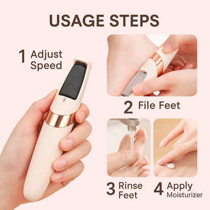 Flawless Electronic Foot File – 3 Interchangeable Heads