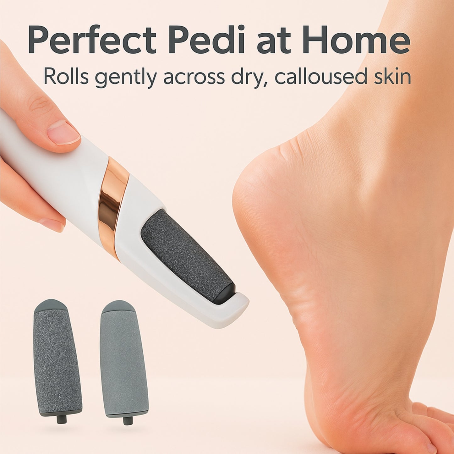Flawless Electronic Foot File – 3 Interchangeable Heads