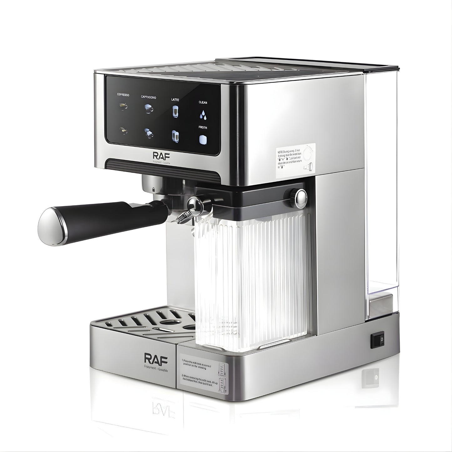 RAF Automatic Espresso Coffee Machine – 1350W, Dual Boiler, 1.8L