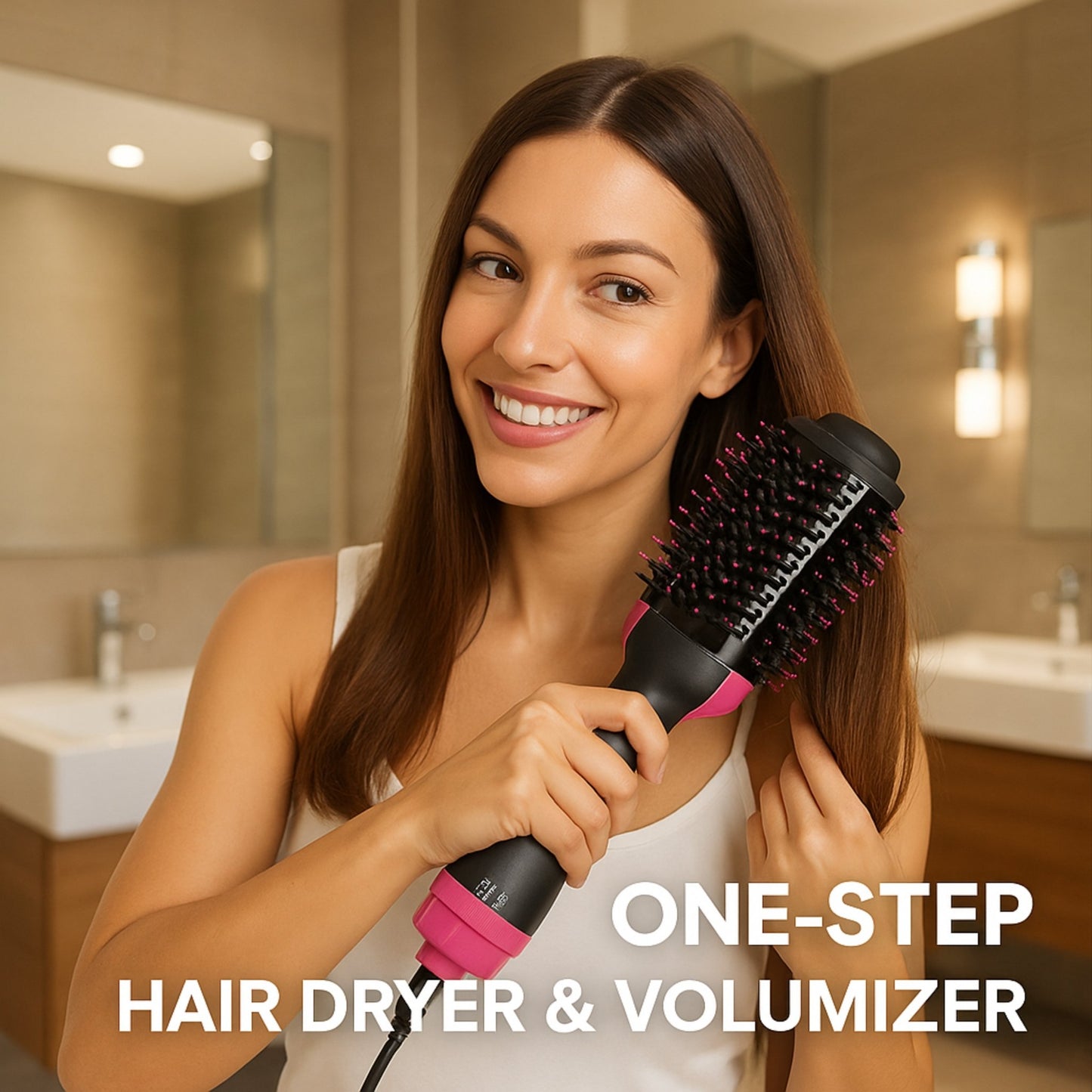 One-Step Hair Dryer & Volumizer Brush for Smooth & Styled Hair