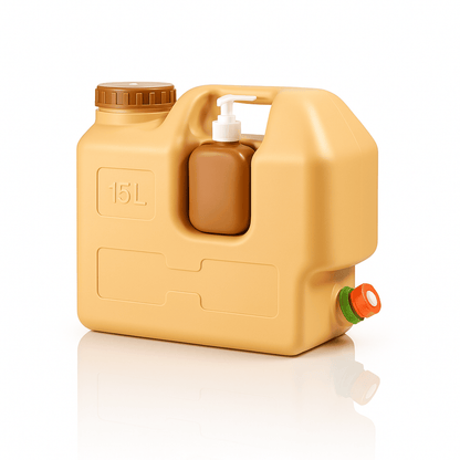 Portable Water Container with Hand Wash Dispenser – 15L