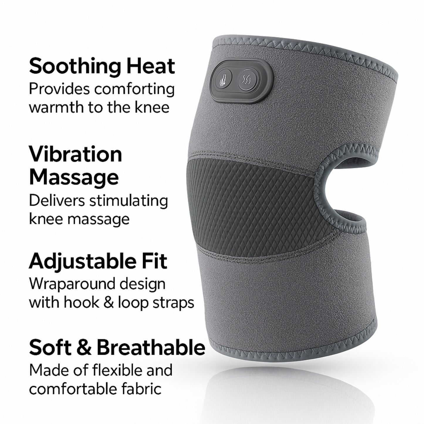 Heated Knee Brace with Massage & Vibration Therapy