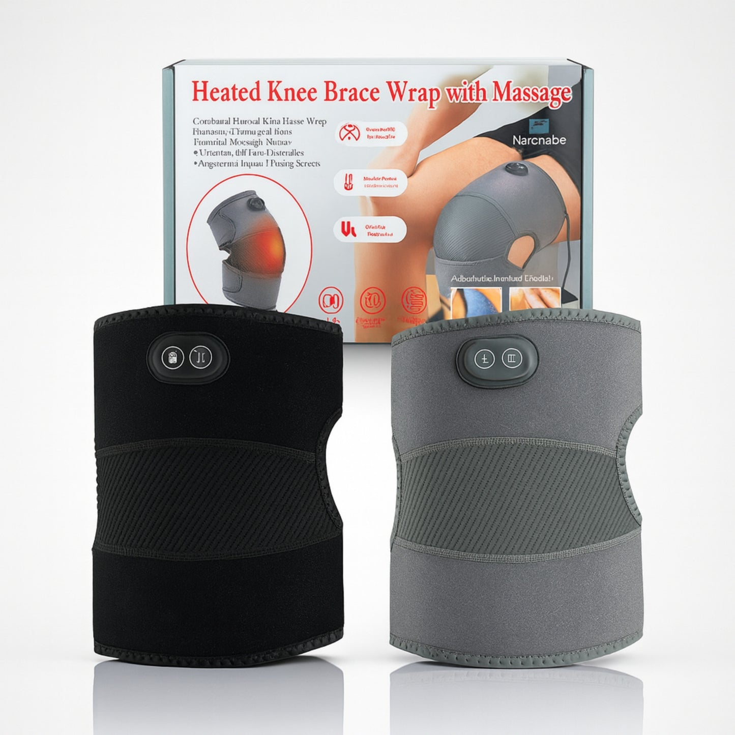 Heated Knee Brace with Massage & Vibration Therapy