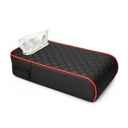 Car Armrest Organizer With Tissue Holder